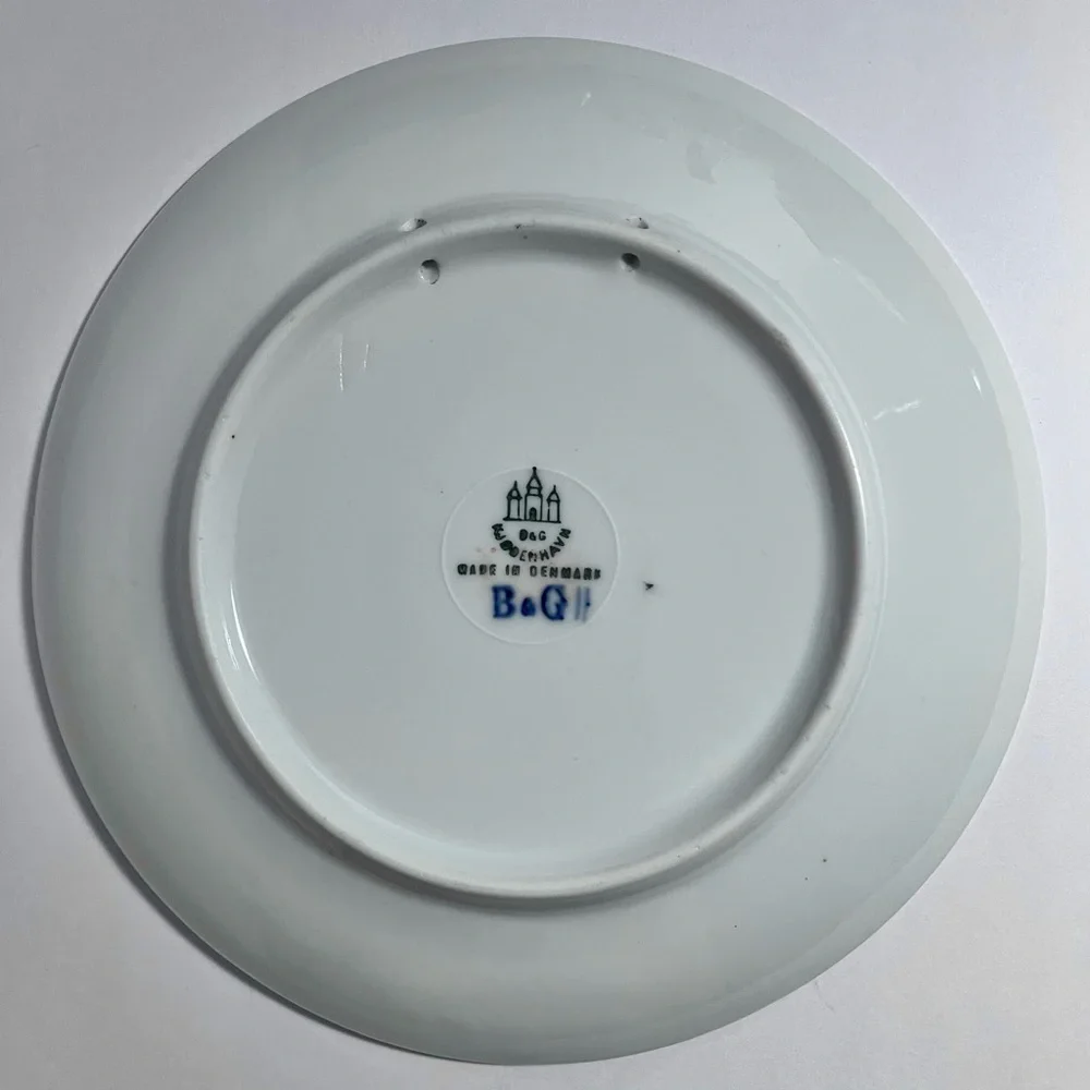 Antique 1914 CHRISTMAS PLATE / Bing & Grondahl / AMALIENBORG PALACE / Copenhagen - Picture 4 of 7